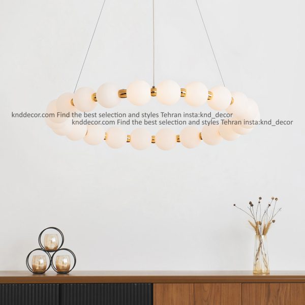 لوستر مدرن توپی سفید