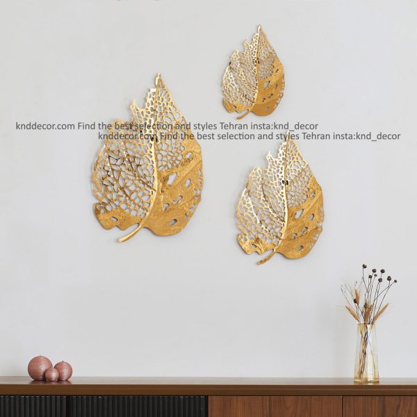 تابلو مدرن فلزی 60 در 50 مدل سالیز BS2127 تمام استیل طلایی کد FR207