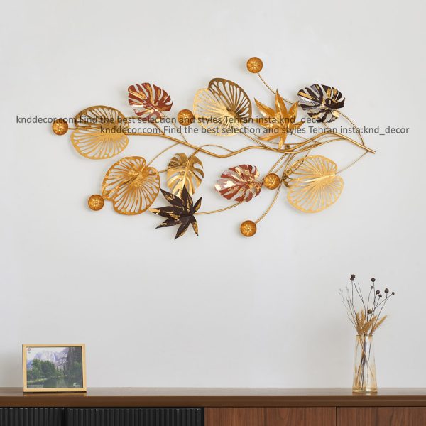 تابلو مدرن فلزی 120*70مدل لوسیا DE2550 تمام استیل طلایی کد FR217