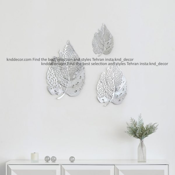 تابلو مدرن فلزی 60 در 50 مدل سالیز BS2127 تمام استیل نقره ای کد FR204