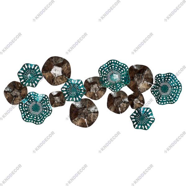 دیوارکوب مدرن فلزی 65*140 مدل ترلان (109فلزی) نقره ای فیروزه ای BS2109 کدFR132