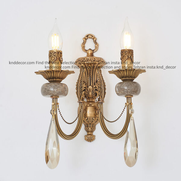 ديواري ليانا يراق آلومينيوم آنتيك سنگ نوك مدادي آويز بادامي 2