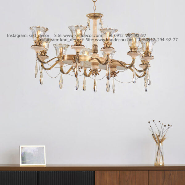 لاينر رويال آنتيك سنگ كرم زنبق آفتاب با لاله آويز بادامي عرض 15*70 سانت 10