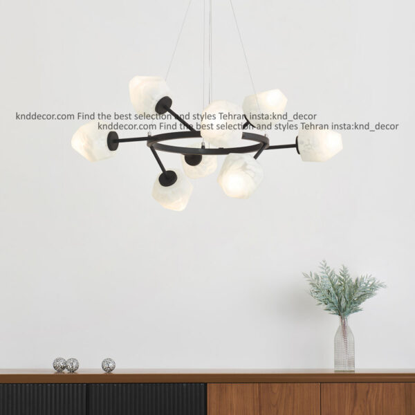 لوستر 1071 مشكي 8 با حباب 110 سفید