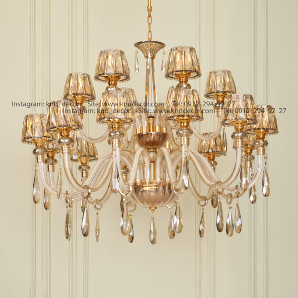 لوستر اس بلوري كلاهك كريستال آويز بادامي  18