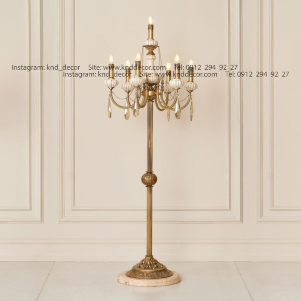 استند ثنا سراميك سفيد آنتيك آويز بادامي 6+1