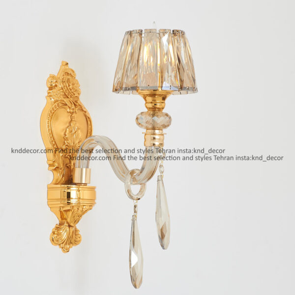 ديواري اس بلوري كلاهك كريستال آويز بادامي  1