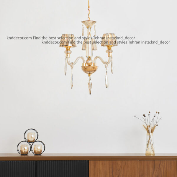 لوستر اس بلوري كلاهك كريستال آويز بادامي  3