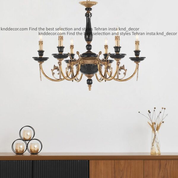 لوستر ليانا پاپيون پركار آنتيك سنگ مشكي 6