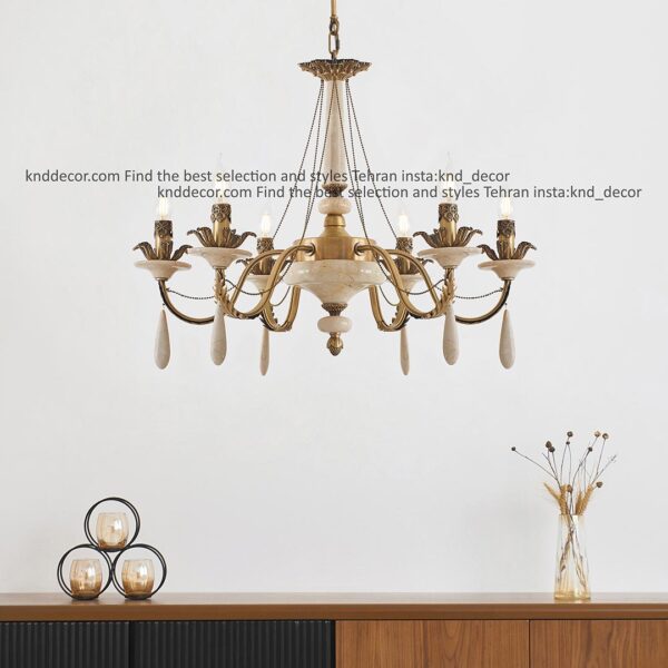 لوستر رويال مليكا آنتيك سنگ كرم آويز سنگ 6