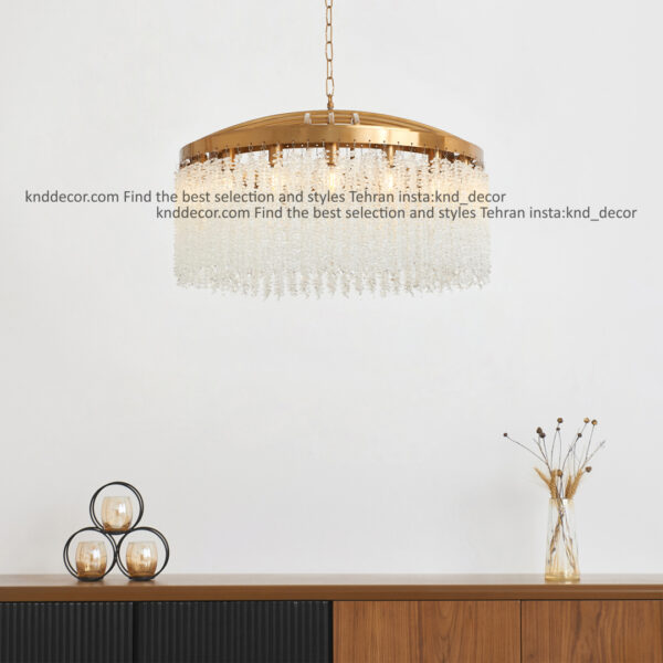 لوستر 2091 سانتيك 60 سانت با كريستال ريسه اي سايز بندي