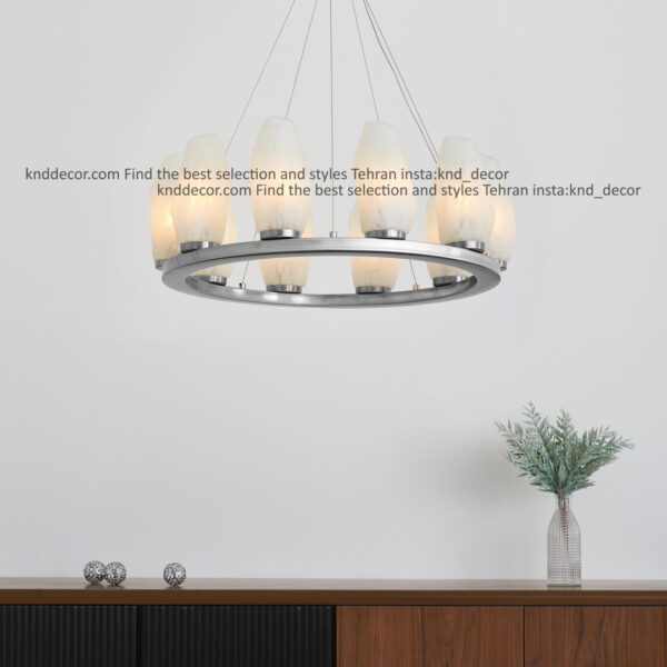 لوستر 1041 كروم 10 با حباب 120 سفید