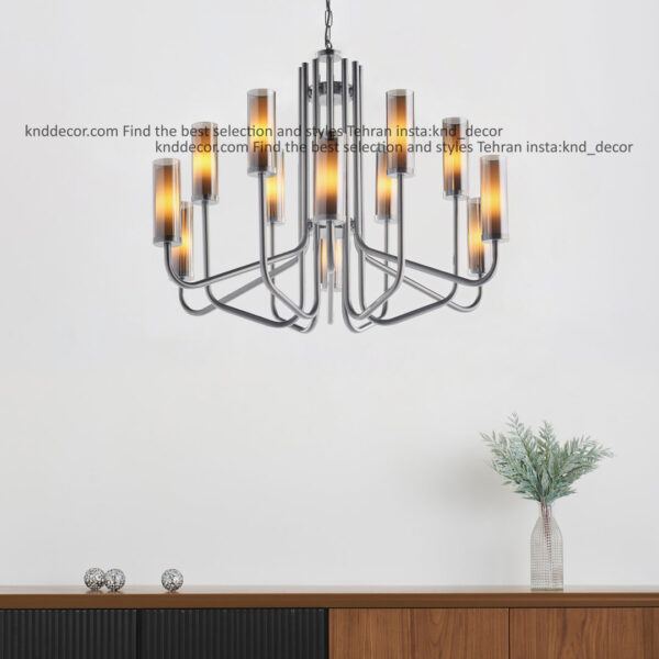 لوستر 3051 كروم 10 با حباب قطر 6 دوگلس