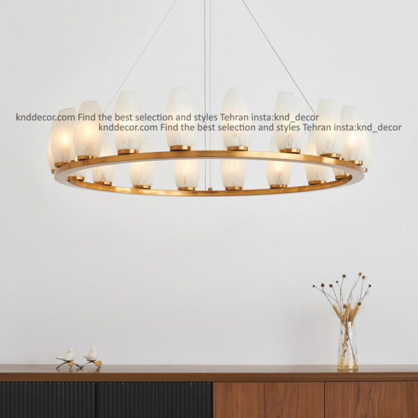 لوستر 1041 سانتيك 18 با حباب 120 سفید