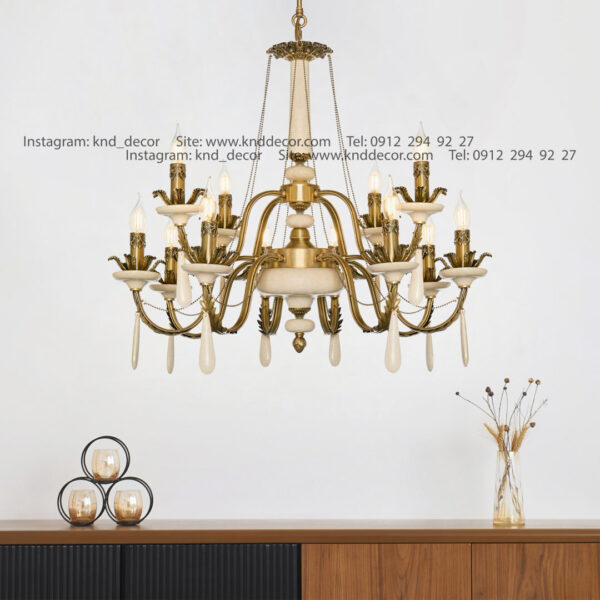 لوستر رويال مليكا آنتيك سنگ كرم آويز سنگ 12