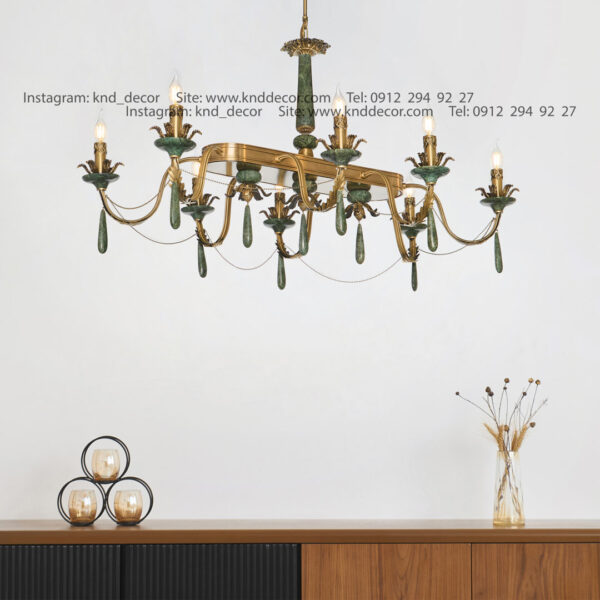 لاينر رويال مليكا آنتيك سنگ سبز آويز سنگ 8