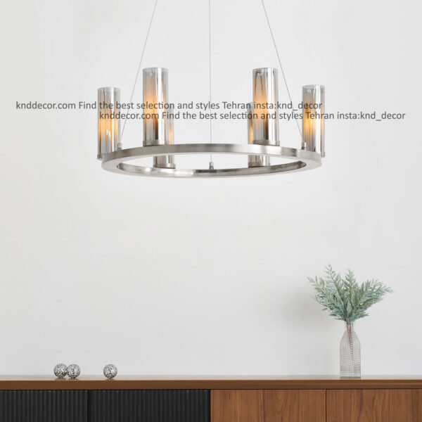 لوستر 1041 كروم 6 با حباب قطر 6 دوگلس