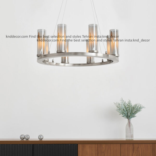 لوستر 1041 كروم 8 با حباب قطر 6 دوگلس