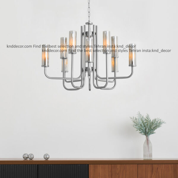 لوستر 1501 كروم 10 با حباب قطر 6 دوگلس