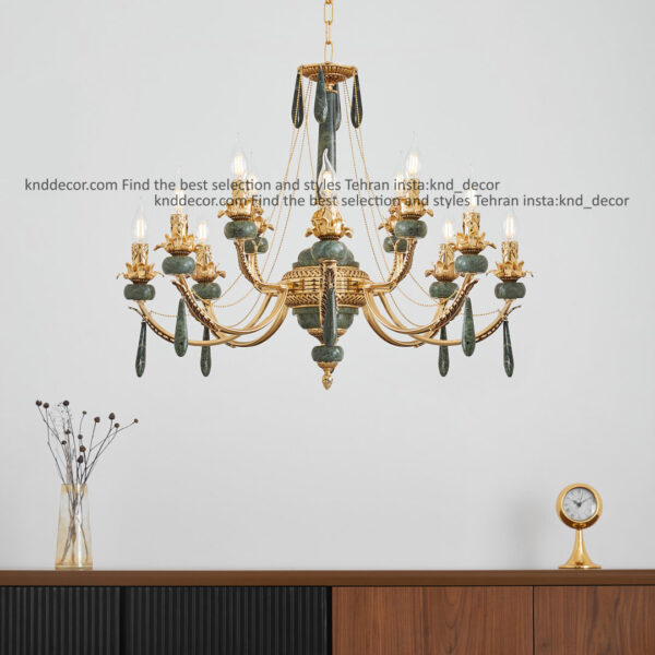 لوستر مارال تك و دوبل فورتيك سنگ سبز آويز سنگ 8