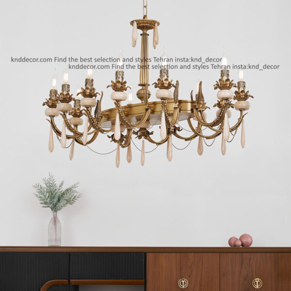 لاينر مارال تك و دوبل آنتيك سنگ كرم آويز سنگ عرض 15*70 سانت 12 ستون برنجی